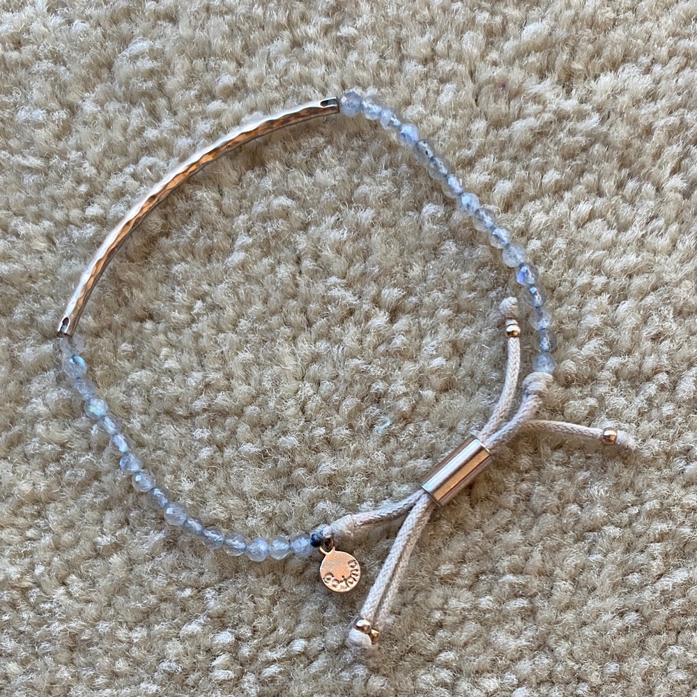 gorjana Power Gemstone Labradorite Bracelet - Rose Gold & Gray- Balance